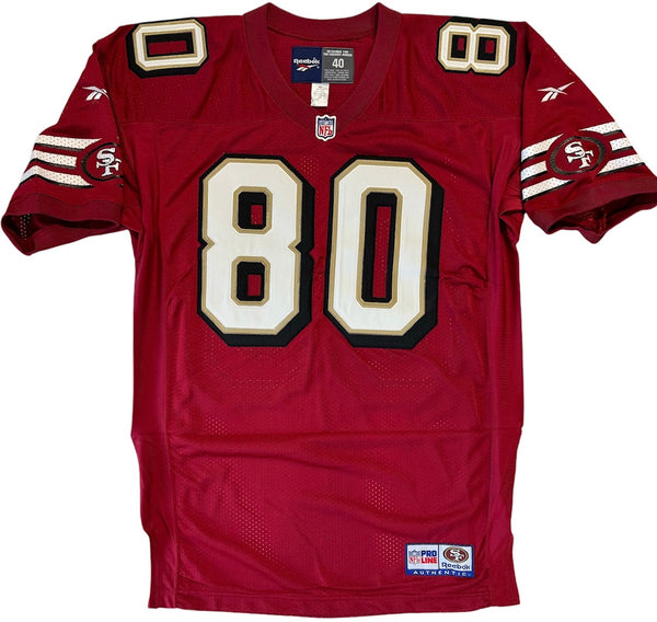 Jerry Rice Autographed Reebok Authentic Pro Line Jersey (JSA)