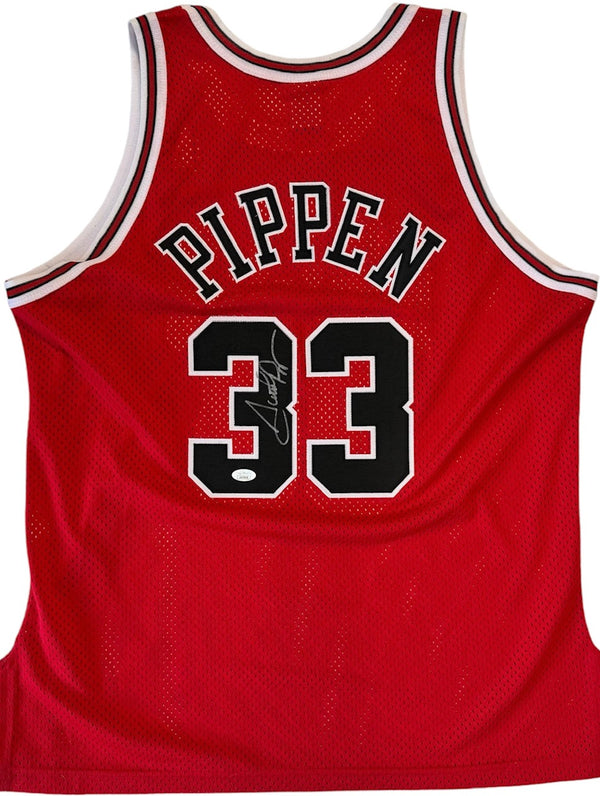 Scottie Pippen Autographed Bulls Authentic Champion Jersey (JSA) | Hollywood Collectibles