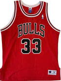 Scottie Pippen Autographed Bulls Authentic Champion Jersey (JSA)