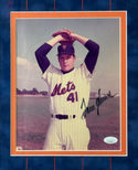 Tom Seaver Autographed Mets 8x10 Baseball Framed Photo (JSA)