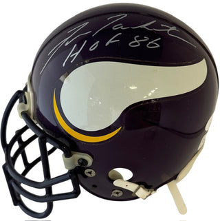 Fran Tarkenton Autographed Minnesota Vikings Mini Helmet (JSA)