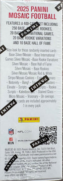 2025 Mosaic FB Ornament Box (1 Exclusive Red & White Stripe Rookie)