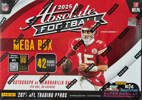 2025 Panini Absolute Football Hobby Mega Box(Exclusive Teal Parallels & Ultra Rare KABOOM)