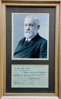 Benjamin Harrison 23rd President of the United States Autographed Framed Note (JSA)