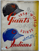 Willie Mays Signed 1954 MLB World Series Program NY Giants vs Cleveland Indians (JSA)