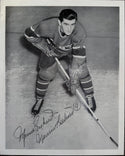 Maurice Richard Autographed Black and White Magazine Page (JSA)