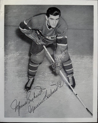 Maurice Richard Autographed Black and White Magazine Page (JSA)