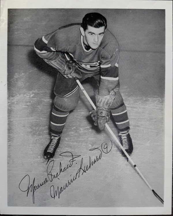 Maurice Richard Autographed Black and White Magazine Page (JSA)