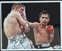 Manny Pacquiao Autographed 8X10 Framed Boxing Photo (PSA)