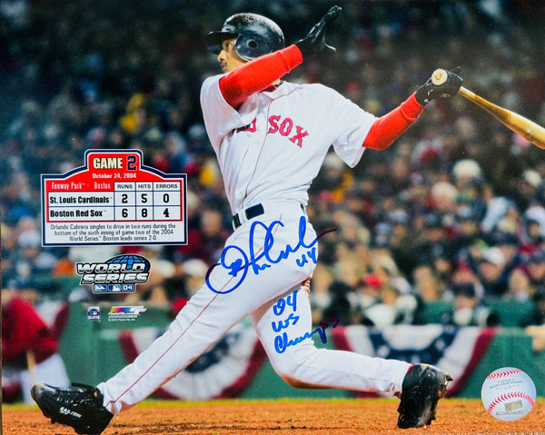 Orlando Cabrera Autographed "04 WS Champs" 8x10 Baseball Photo
