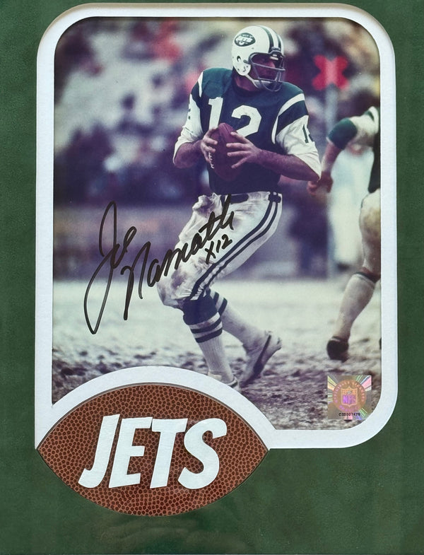 Joe Namath Autographed Framed 8x10 Photo (Online Authentics)