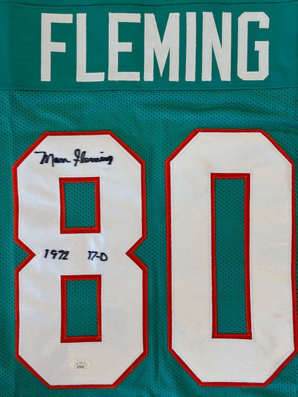 Marv Fleming Autographed Custom Miami Dolphins Jersey (JSA Witness)