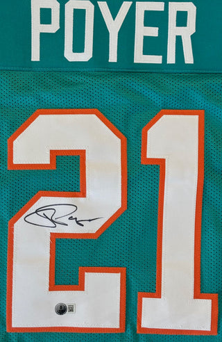 Jordan Poyer Autographed Custom Miami Dolphins Jersey (Beckett Witness)