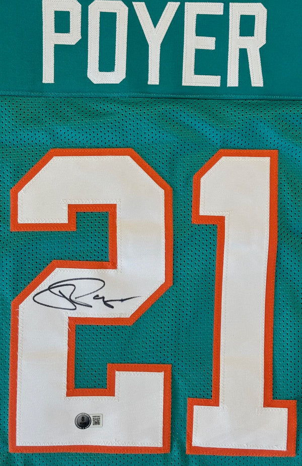 Jordan Poyer Autographed Custom Miami Dolphins Jersey (Beckett Witness)