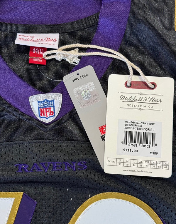 Ray Lewis Autographed Baltimore Ravens Mitchell & Ness Throwback Jersey (Fanatics)