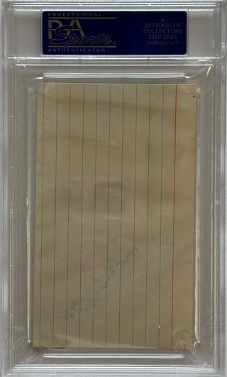 Phil Rizzuto Autographed Index Postcard (PSA)