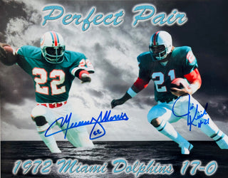 Mercury Morris & Jim Kiick Autographed Dolphins 8x10 Football Photo