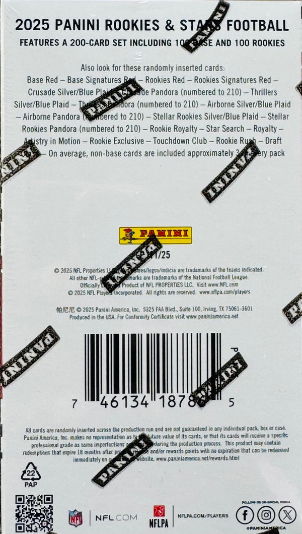 2025 Rookies & Stars FB Hobby Direct Blasters (Blaster Exclusive Blue Plaid Parallels)