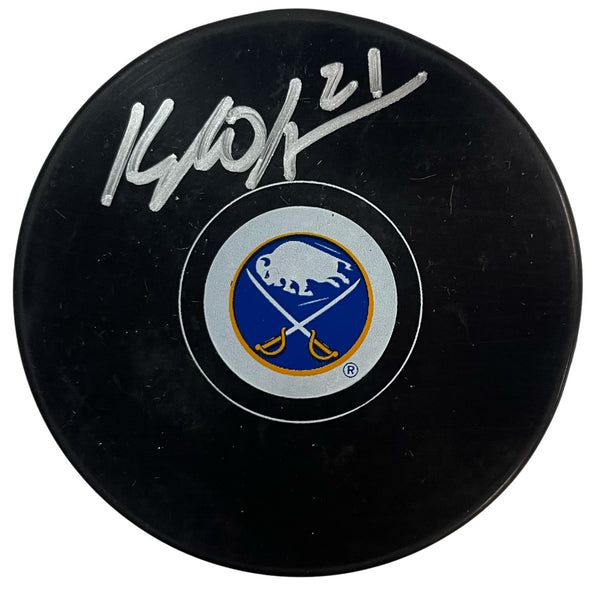 Kyle Okposo Autographed Buffalo Sabres Puck (Beckett Witness)