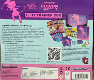 Pokemon TCG: Sword & Shield Fusion Strike Elite Trainer Box ETB - Factory Sealed