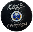 Kyle Okposo Autographed "Captain" Buffalo Sabres Puck (Beckett Witness)