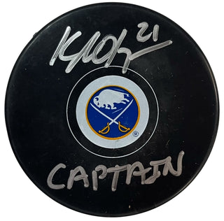 Kyle Okposo Autographed "Captain" Buffalo Sabres Puck (Beckett Witness)