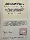 Ken Griffey Jr. Signed Black Mat with Background Image & 8x10 Framed (UDA)