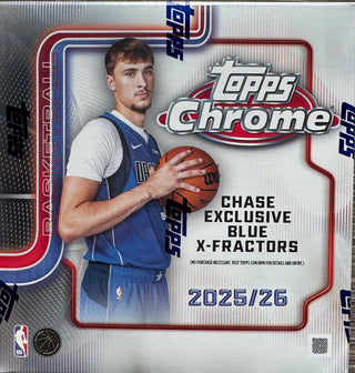 2025-26 Topps Chrome Basketball Mega Box (Chase Exclusive Blue X-Fractors)