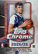 2025-26 Topps Chrome Basketball Blaster Box (Exclusive Red, White and Blue Parallels)