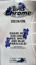 2025-26 Topps Chrome Basketball Blaster Box (Exclusive Red, White and Blue Parallels)