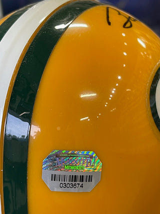 Bart Starr Autographed Green Bay Packers Mini Helmet (Mounted)