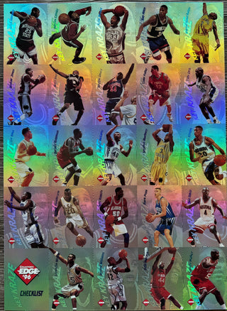 1996 Collectors Edge Key Kraze Uncut Sheet Kobe Bryant Steve Nash Allen Iverson RC