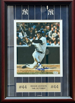 Reggie Jackson Autographed Yankees 8x10 Framed Baseball Photo