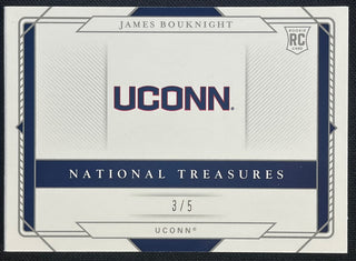 James Bouknight Autographed 2021 Panini National Treasures Collegiate Rookie Patch Booklet Card #12