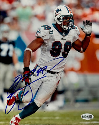 Jason Taylor Autographed Miami Dolphins 8x10 Photo (JSA)