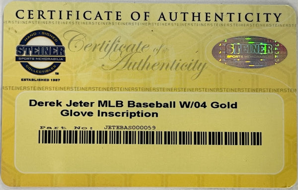 Derek Jeter Autographed Official Major League Baseball (Steiner)