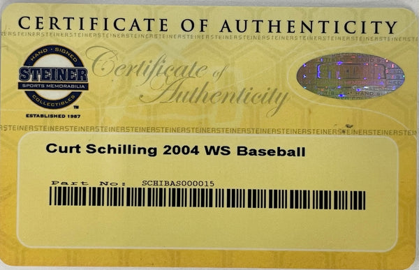 Curt Schilling Signed 2004 World Series Official Major League Baseball (Steiner/MLB)