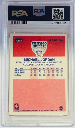 Michael Jordan 1986 Fleer Rookie Card #57 (PSA EX-MT 6)