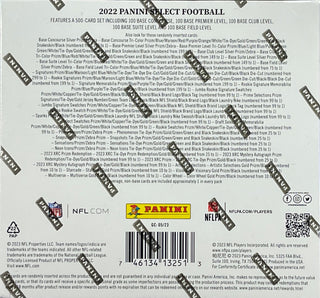 2022 Panini Select NFL Trading Card Hobby Box
