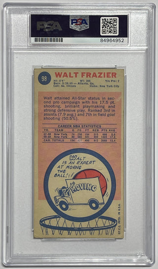 1969-70 Walt Clyde Frazier Signed Multi Inscription Topps Rookie Card #98 (PSA)