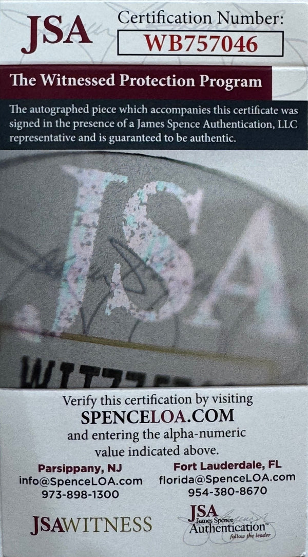 Brad Marchand Signed 2025 Stanley Cup Final Official Puck (JSA Witness/ Marchand Auth)