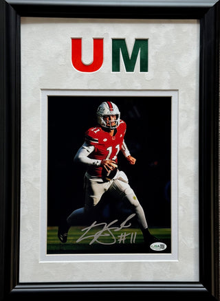 Carson Beck Autographed Miami Hurricanes 8x10 Framed Photo (JSA)