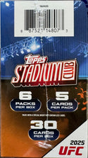 2025 Topps Stadium Club UFC 6-Pack Blaster Box (1 Exclusive Chrome Lava Parallel)