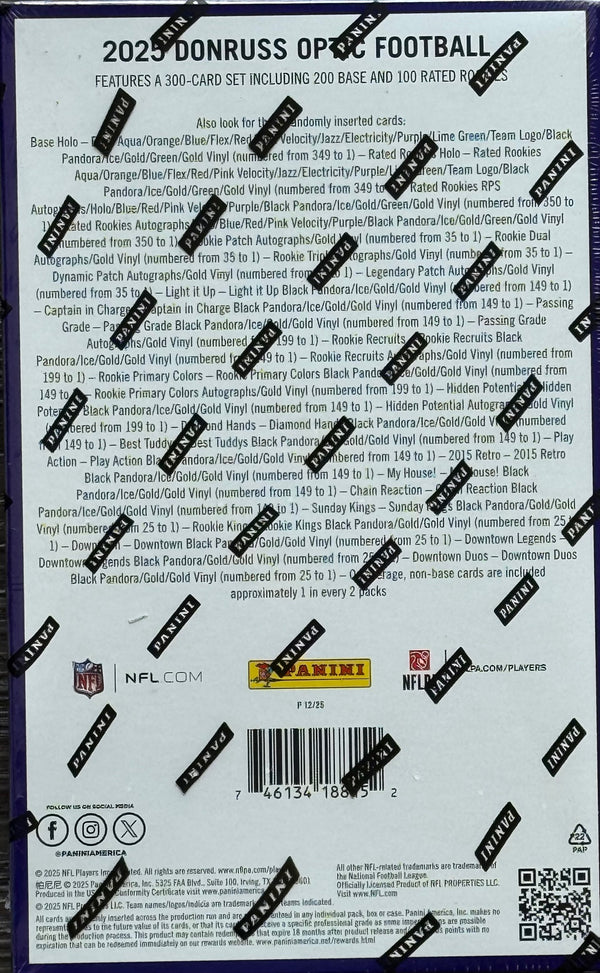 2025 Panini Donruss Optic Football Hobby Box