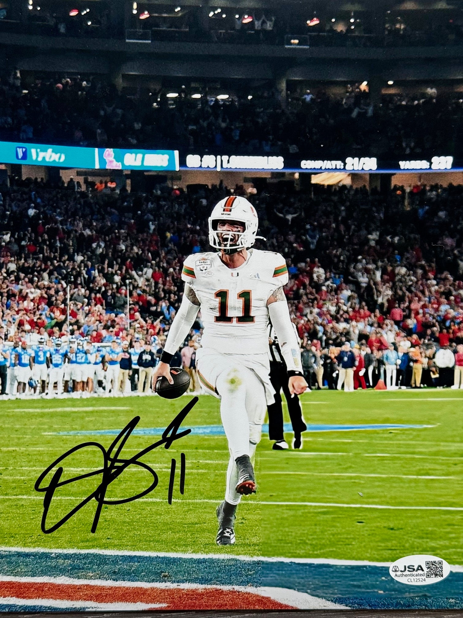 Carson Beck Autographed Miami Hurricanes 8x10 Photo (JSA) | Hollywood ...