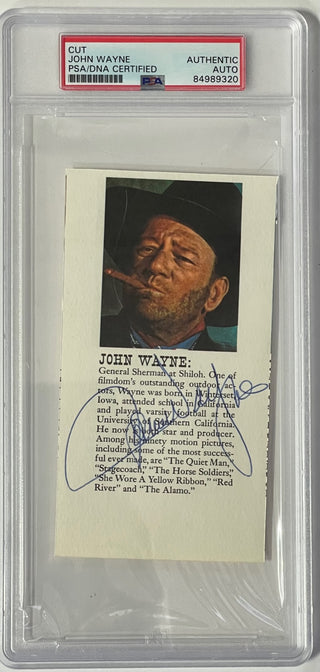 John Wayne Autographed Cut (PSA)