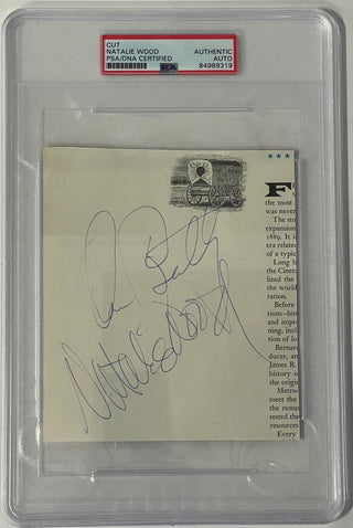 Natalie Wood & Warren Beatty Autographed Cut (PSA)