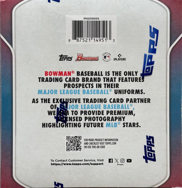 2025 Bowman Draft Baseball Mega Box (2 Exclusive Mega Chrome Packs)
