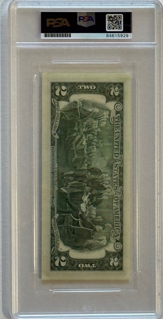 Charlie Sheen Autographed 2 Dollar Bill Slabbed (PSA Gem Mt 10)