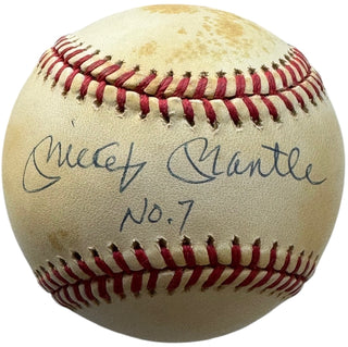 Mickey Mantle No.7 Autographed Official American League Baseball (UDA)